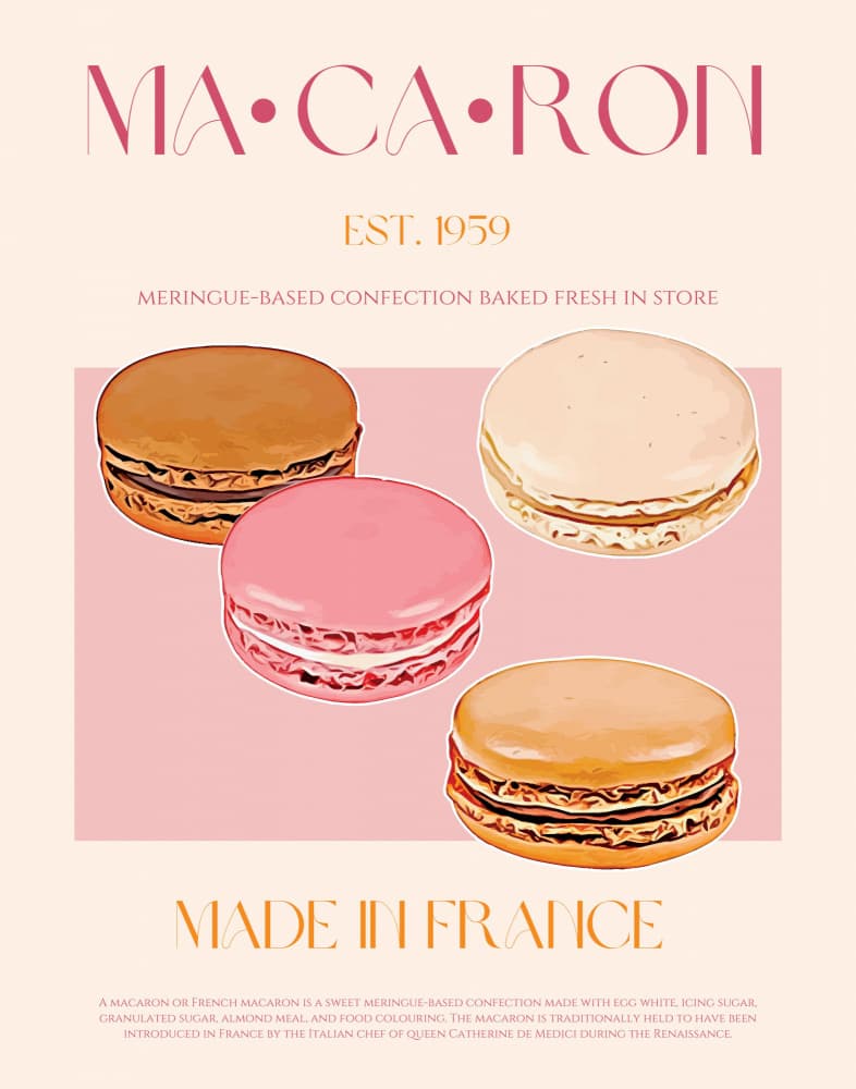 Sweet French Macarons by Nazma Khokhar — canvas wall art