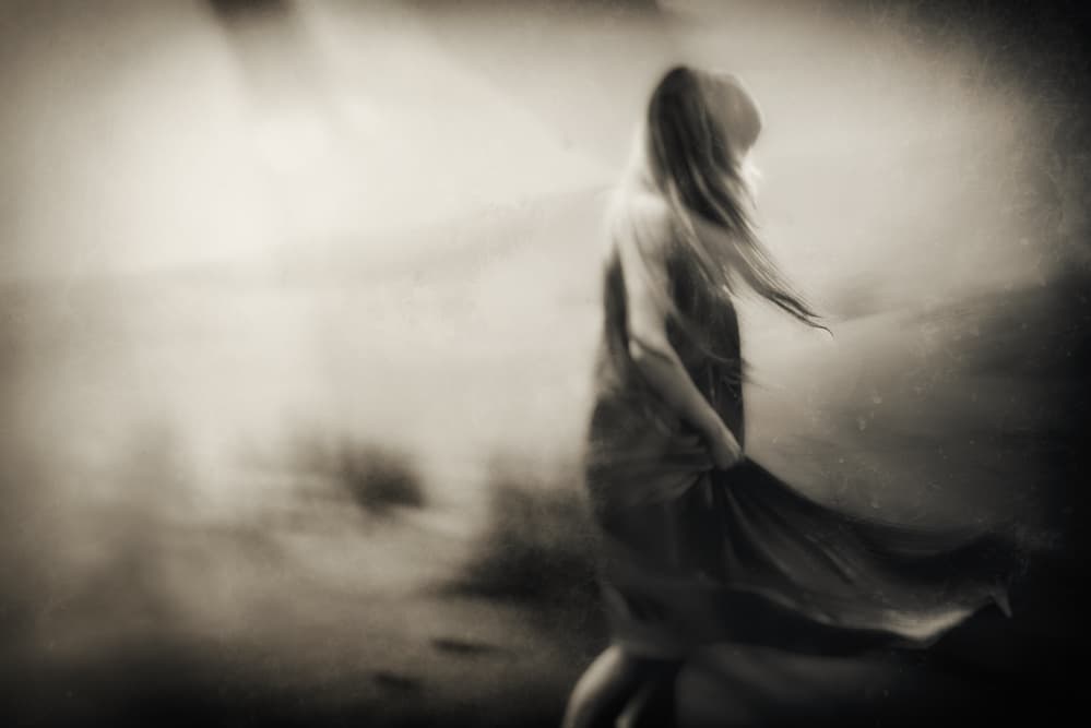 Mysterious Flowing Figure by Charlaine Gerber — canvas wall art