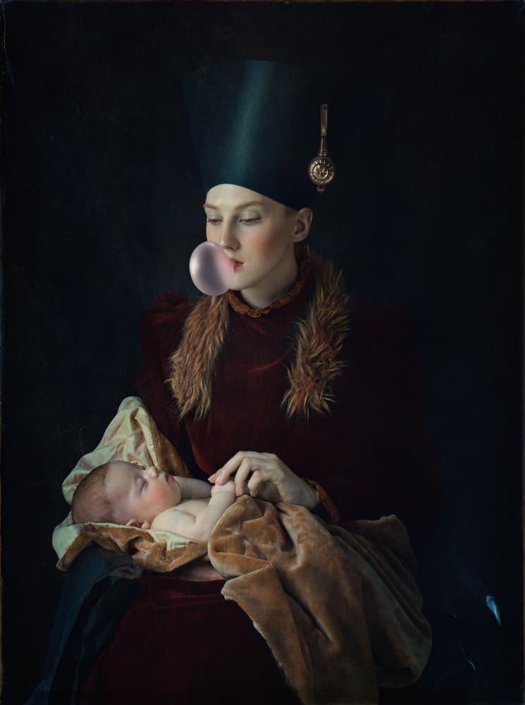 Bubble Gum Motherhood by Svetlana Melik-Nubarova — canvas wall art