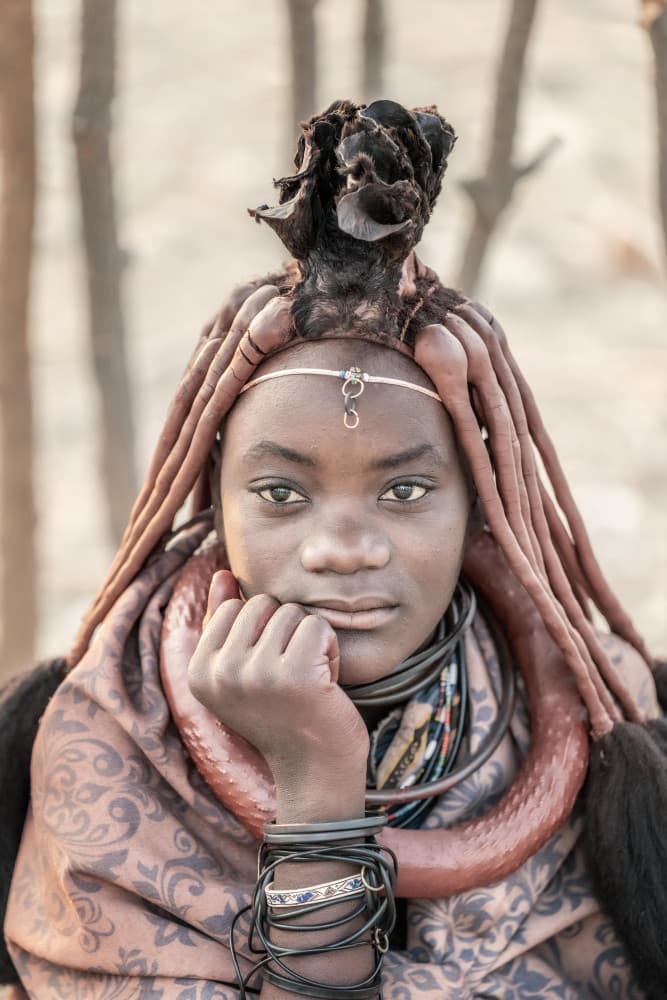 Himba Woman Portrait by Trevor Cole — canvas wall art