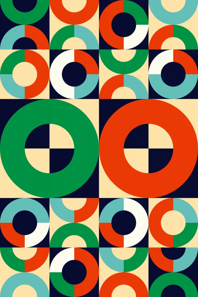 Colorful Geometric Circles by Petr Strnad — canvas wall art