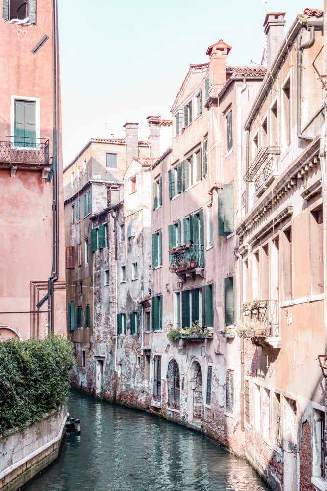 Pastel Venice Canal by Talitha McQueen — canvas wall art