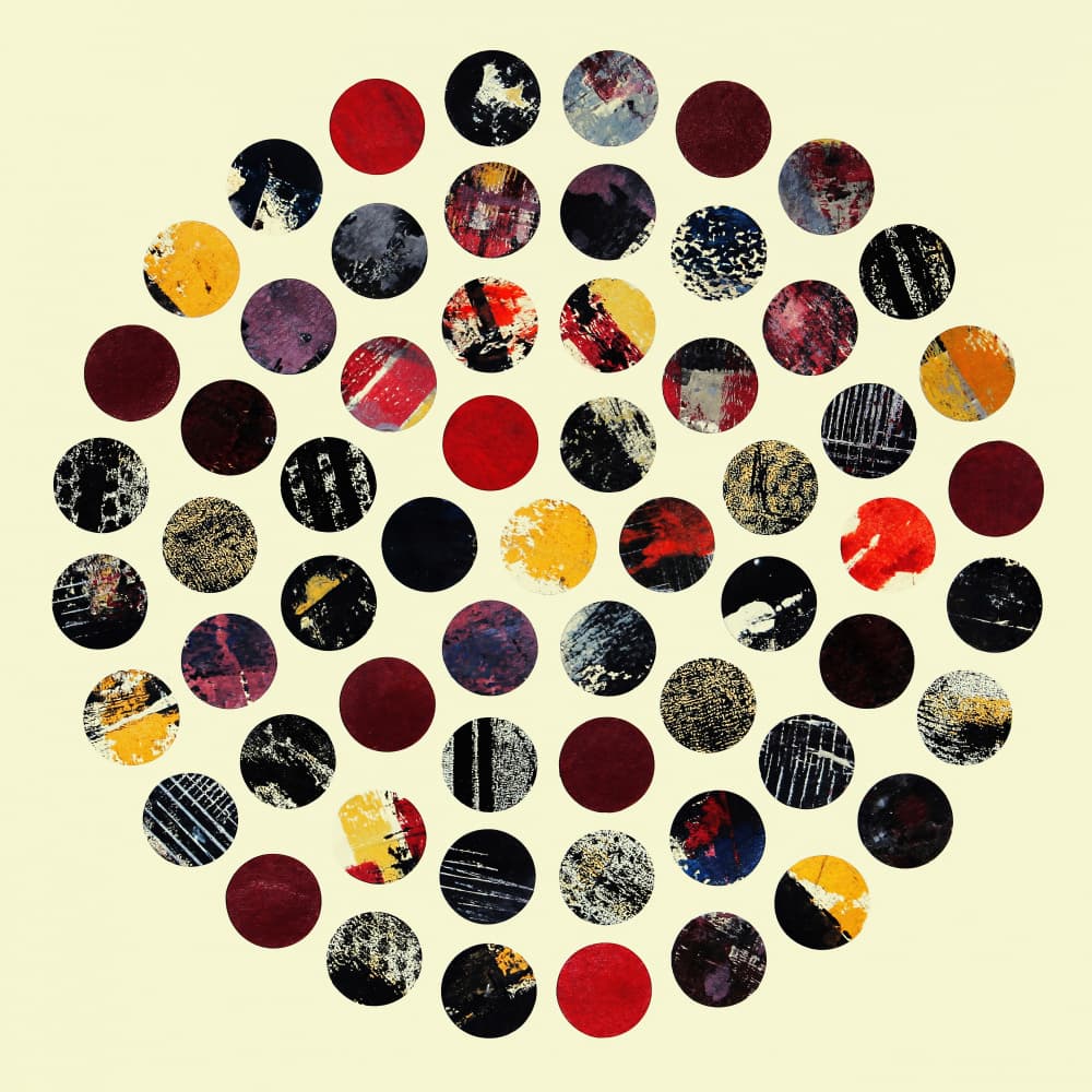Vibrant Abstract Circle Dots by Petr Strnad — canvas wall art