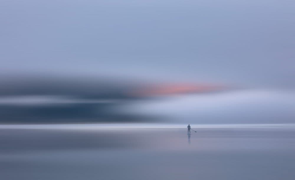 Misty Horizon Walker by Uschi Hermann — canvas wall art