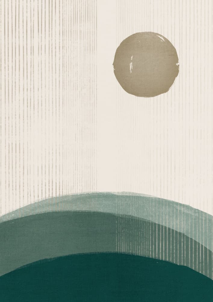 Serene Layered Landscape by Ema Paraschiv — canvas wall art