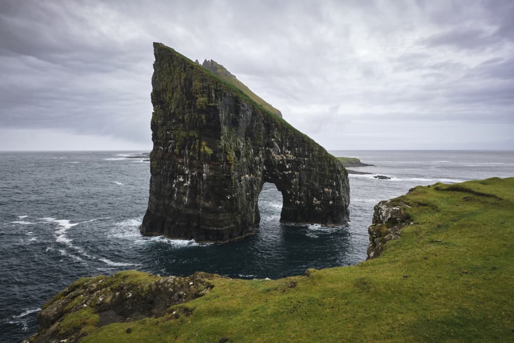 Faroe Islands Sea Stack by Hamed Bank — canvas wall art