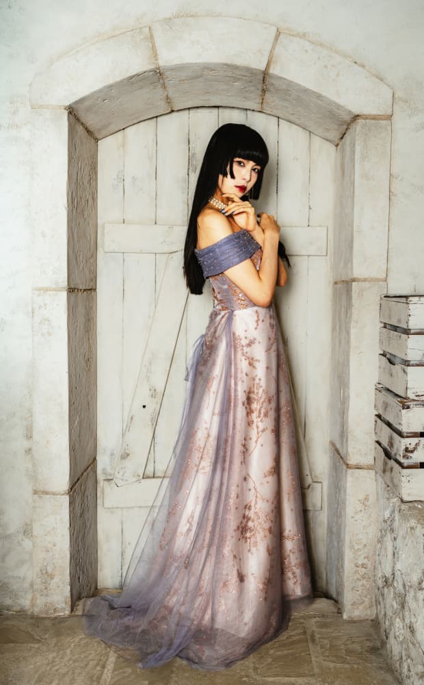 Elegant Gown in Archway by Taketoshi Onodera — canvas wall art