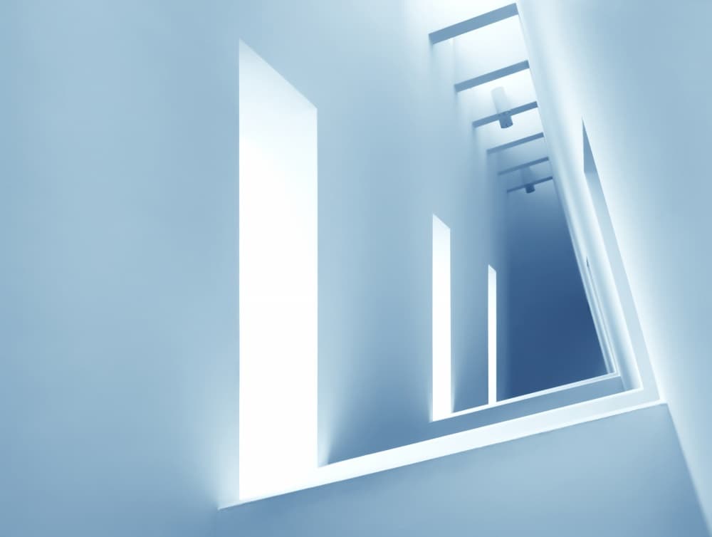 Geometric Blue Light by Gerard Jonkman — canvas wall art