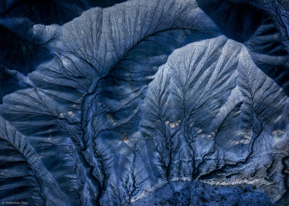 Blue Desert Patterns by Shenshen Dou — canvas wall art