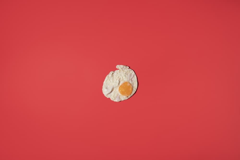 Vibrant Fried Egg by Julia Ramiro — canvas wall art
