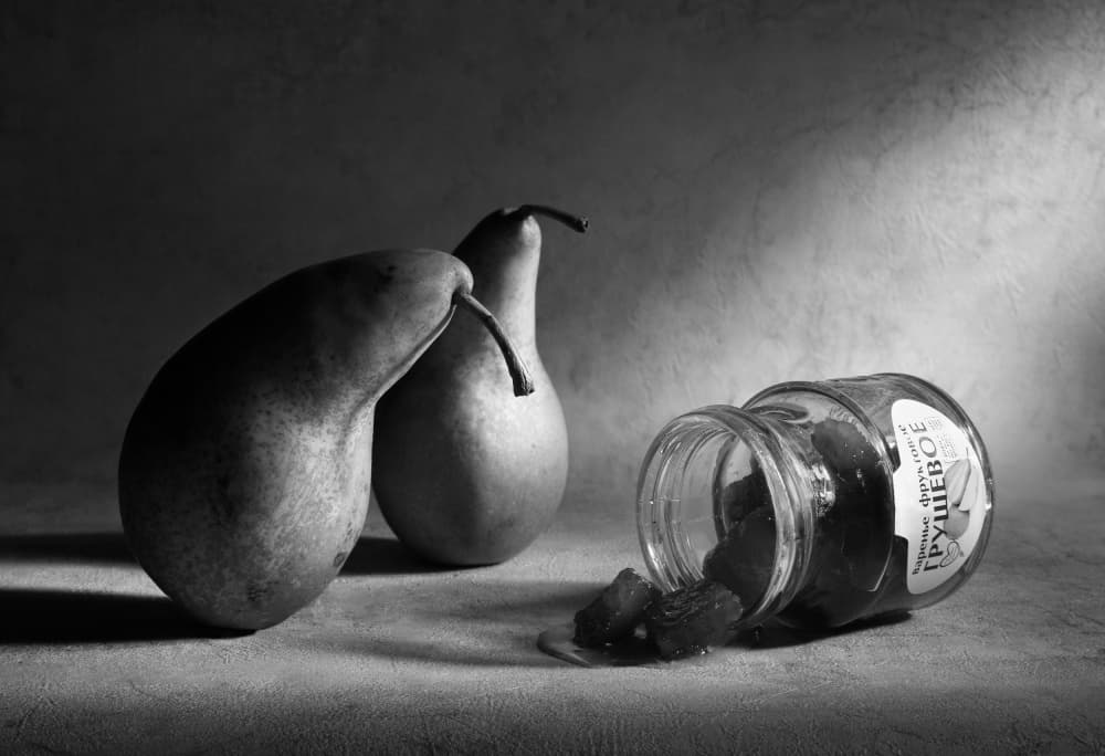 Spilled Pear Jam by Victoria Glinka — canvas wall art