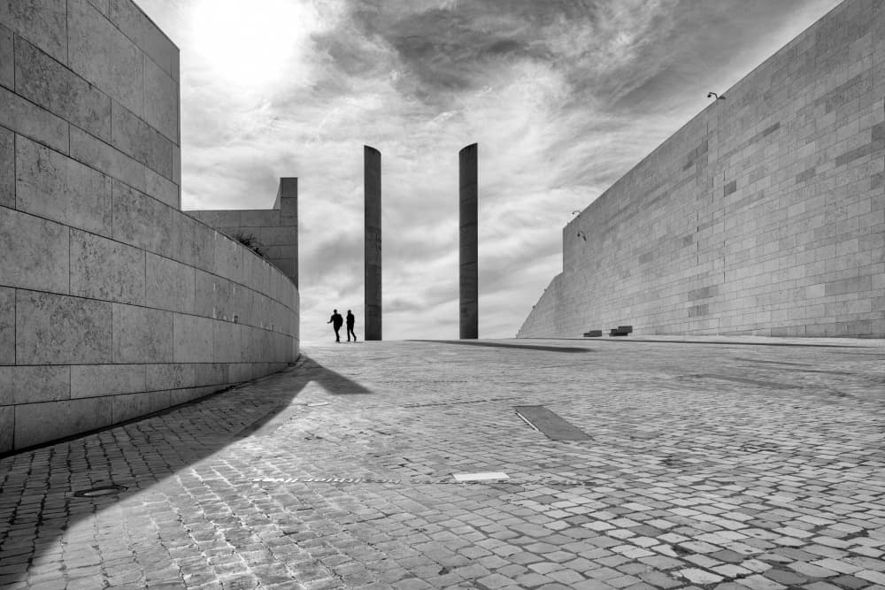 Figures In Modern Architecture by Jurij Bizjak — canvas wall art