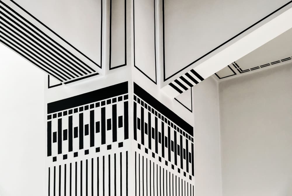 Striking Geometric Corner by Renate Reichert — canvas wall art