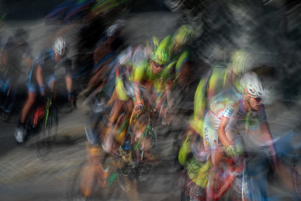 Cyclists In Motion by Milan Malovrh — canvas wall art