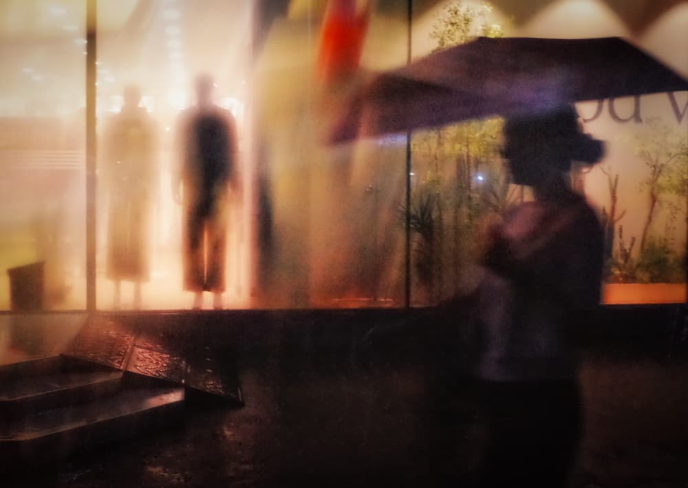 Rainy City Night by Mi Young Choi — canvas wall art