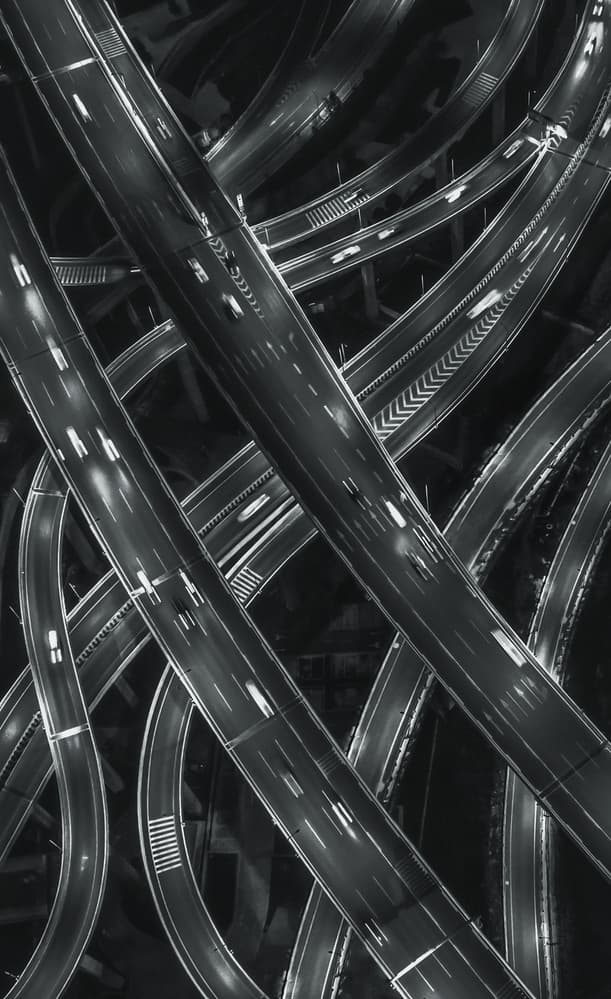 City Highway Interchange by TIANQI — canvas wall art
