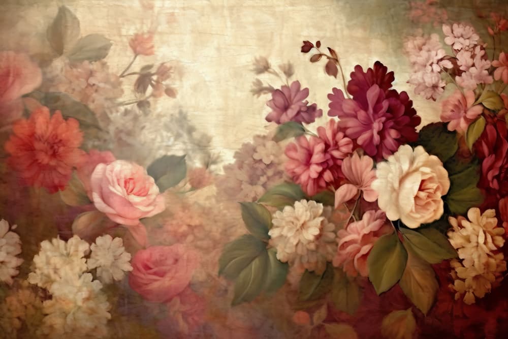 Vintage Garden Roses by Bilge Paksoylu — canvas wall art