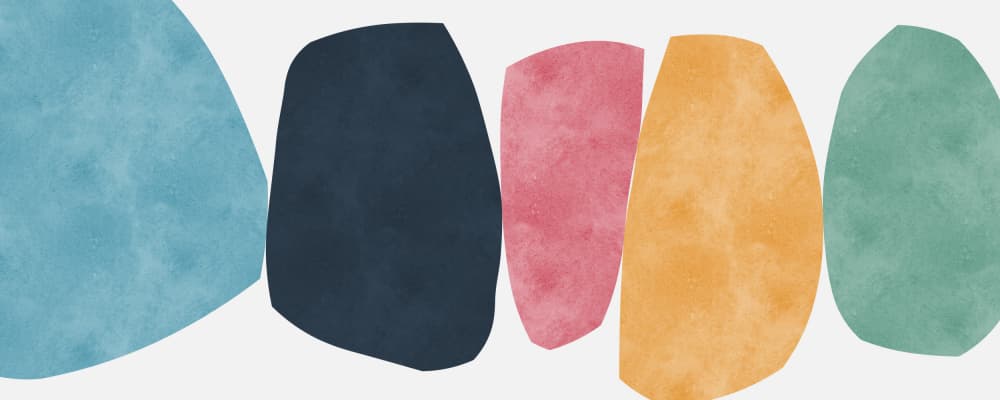 Organic Colorful Forms by Vitor Costa — canvas wall art