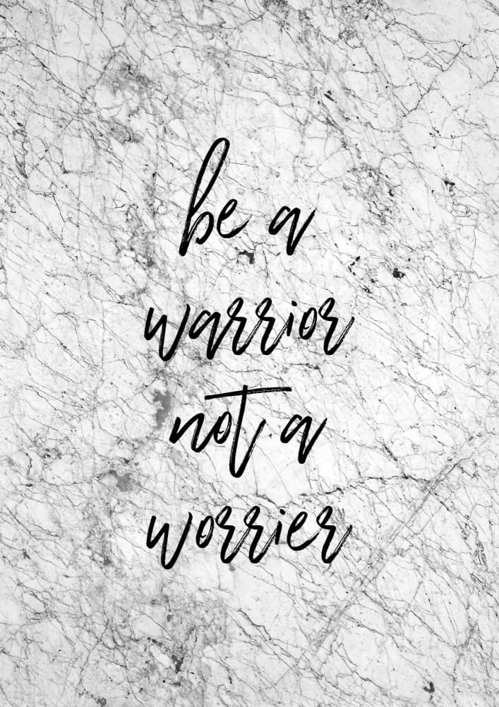 Warrior Not Worrier by Orara Studio — canvas wall art