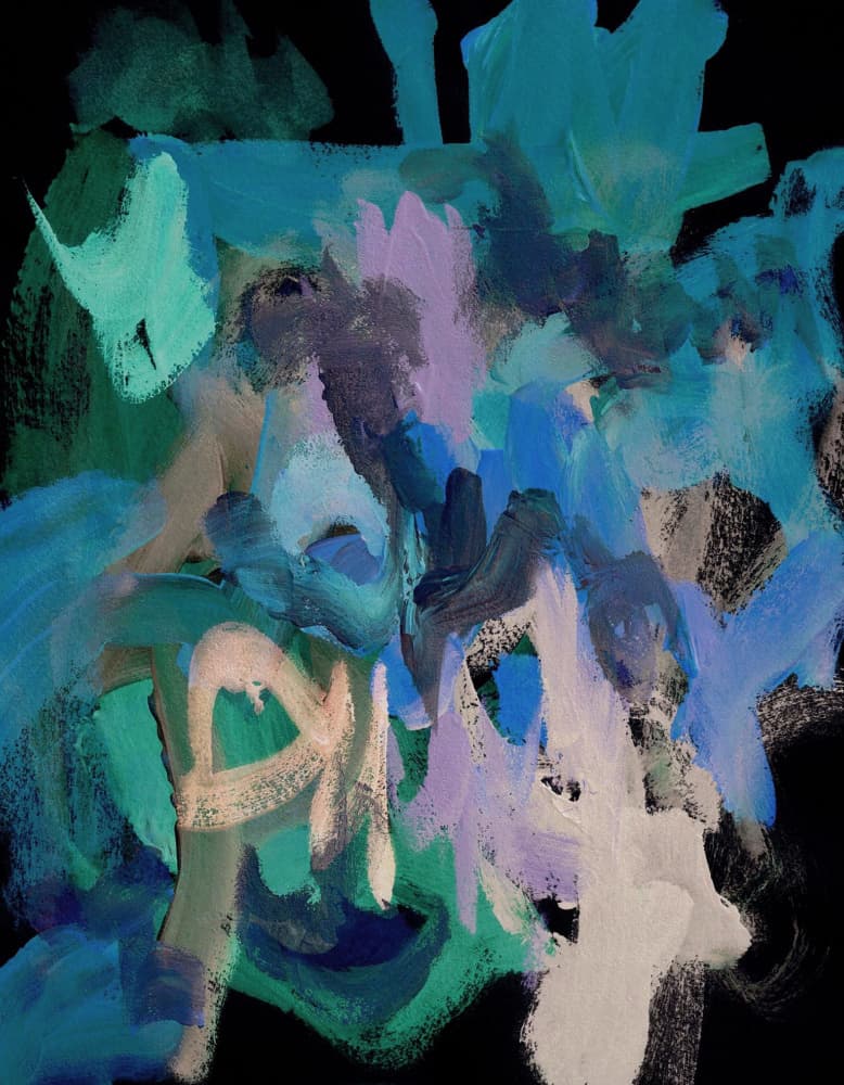 Vibrant Blue Gestures by Lori Ann Folz — canvas wall art