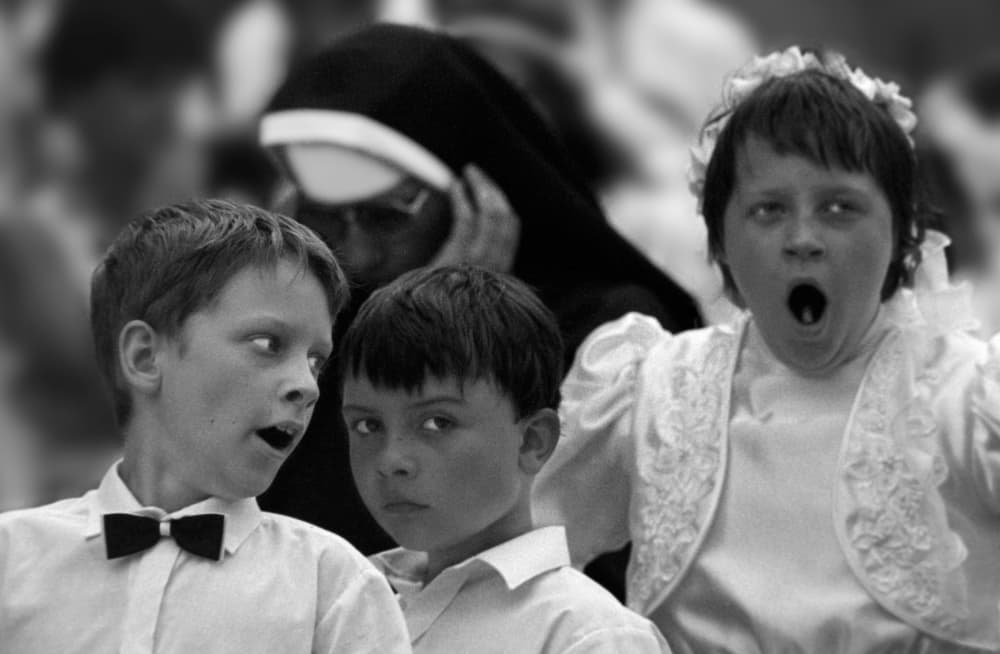 First Communion Faces by Jacek Stefan — canvas wall art