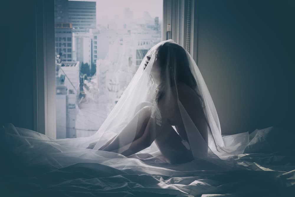 Veiled Woman City Light by Daisuke Kiyota — canvas wall art