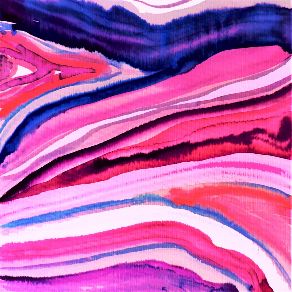 Vibrant Abstract Waves by Sylvie Demers — canvas wall art