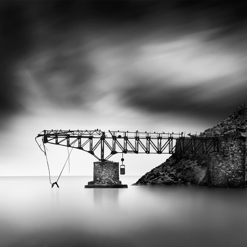 Abandoned Coastal Crane by George Digalakis — canvas wall art