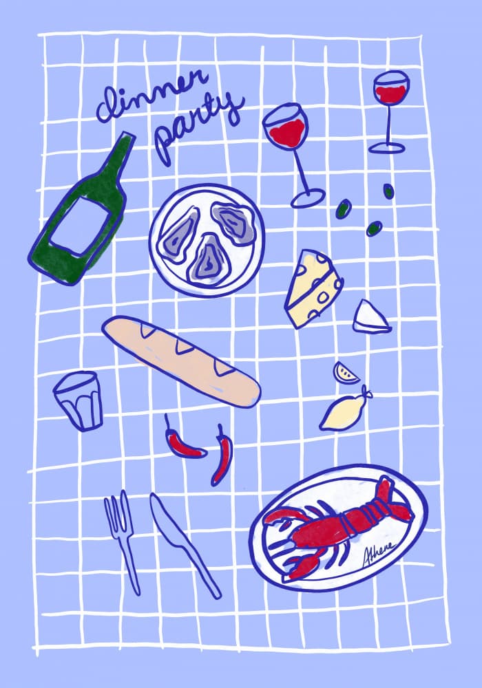 Dinner Party by Athene Fritsch — canvas wall art