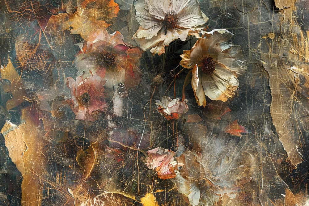 Faded Vintage Flowers by Rafal Kulik — canvas wall art