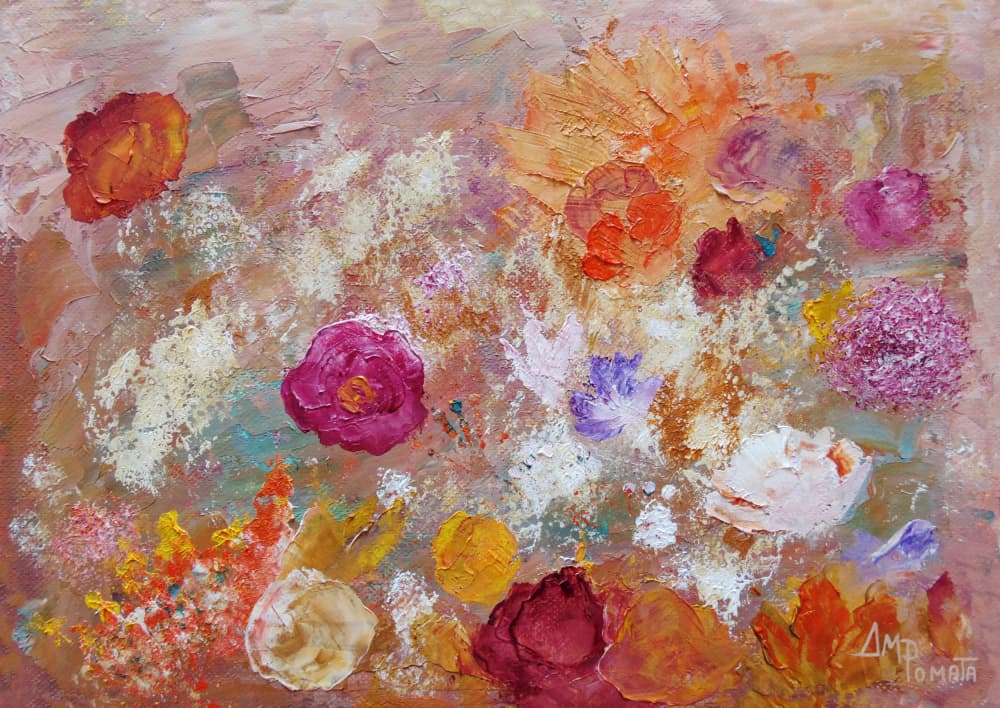Colorful Impressionist Garden by Angeles M. Pomata — canvas wall art