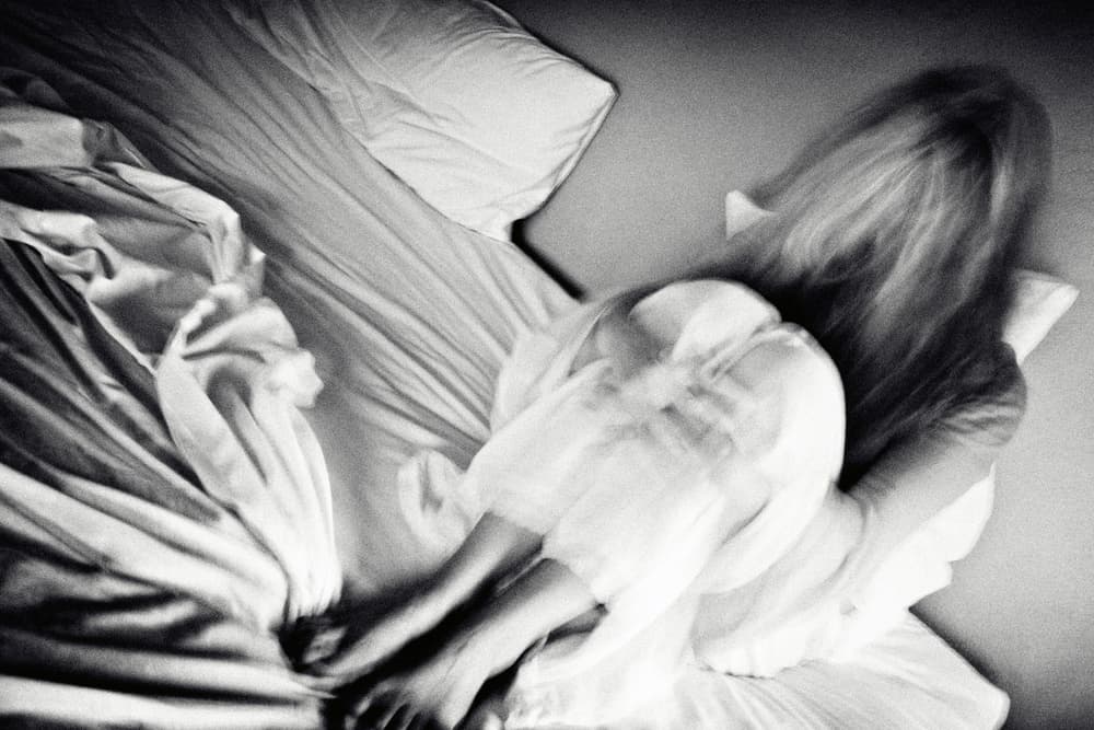 Woman In Bed Alone by txules — canvas wall art