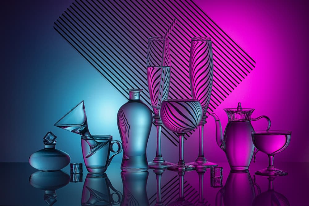 Geometric Glass Reflections by Lydia Jacobs — canvas wall art