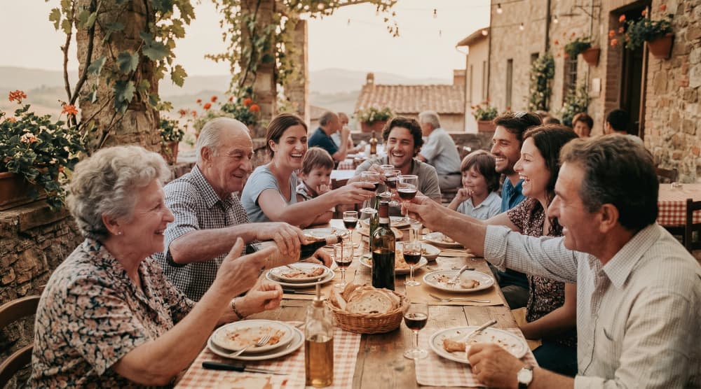 Tuscan Family Dinner by Pictufy Studio IV — canvas wall art