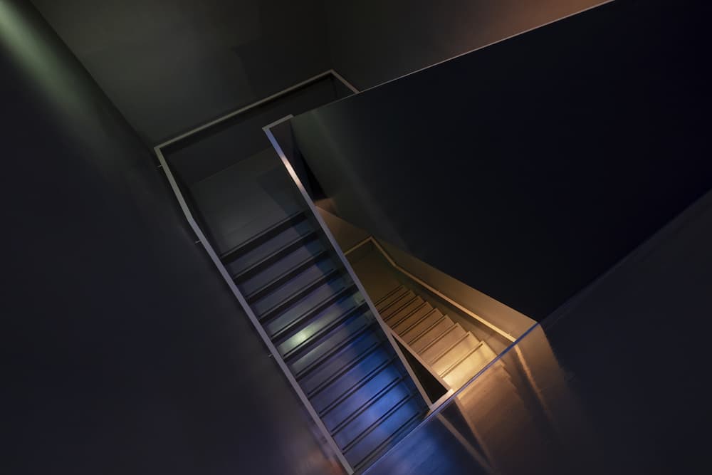 Geometric Stairs Contrast by Michael Eßig — canvas wall art