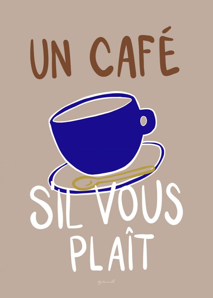 French Coffee Please by ByKammille — canvas wall art