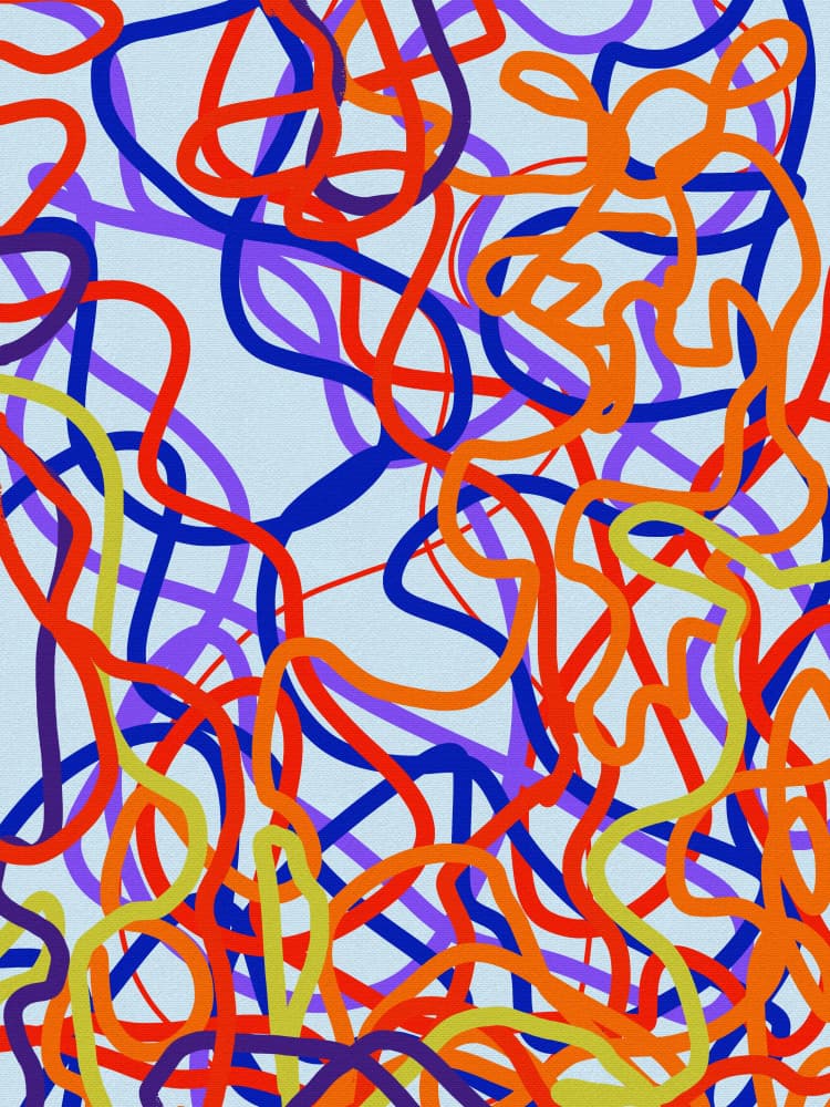 Dynamic Abstract Lines by Josie George — canvas wall art