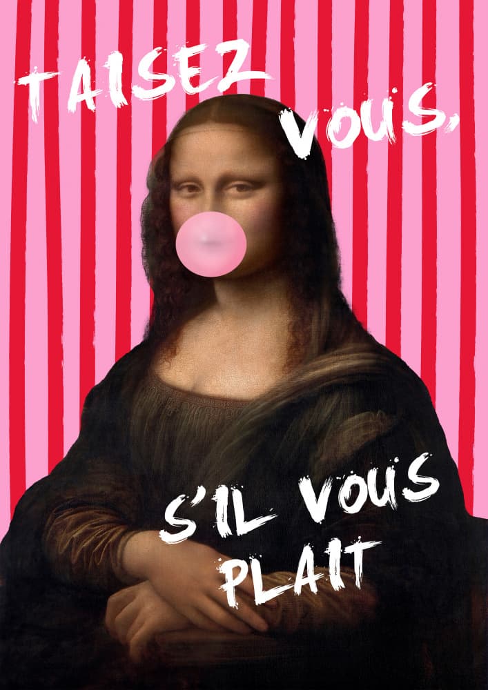 Mona Lisa Bubblegum Pop by Talitha McQueen — canvas wall art