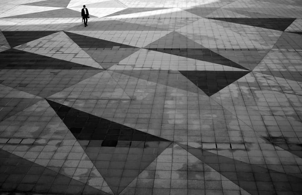 Urban Geometry Walk by HAN dong hee — canvas wall art