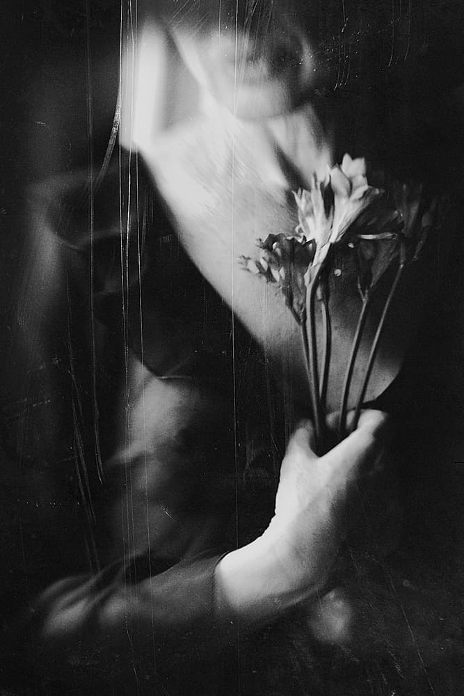 Mysterious Floral Figures by Bogdan Bouşcă — canvas wall art
