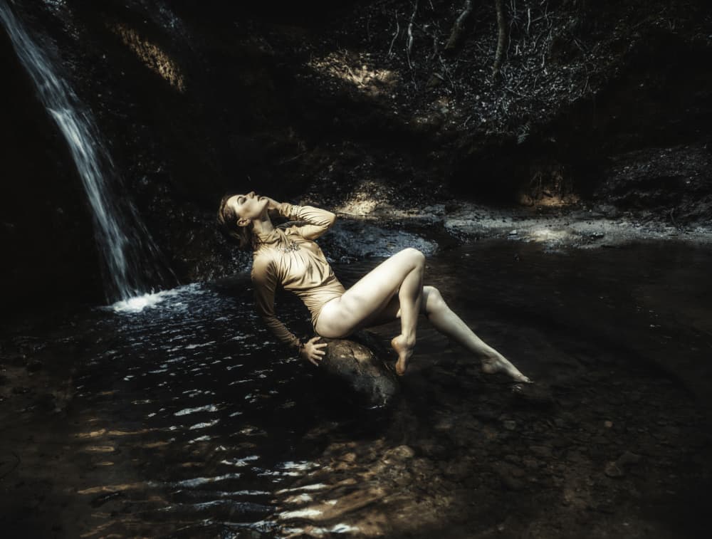 Waterfall Ballet Dancer by Georgios Bero — canvas wall art