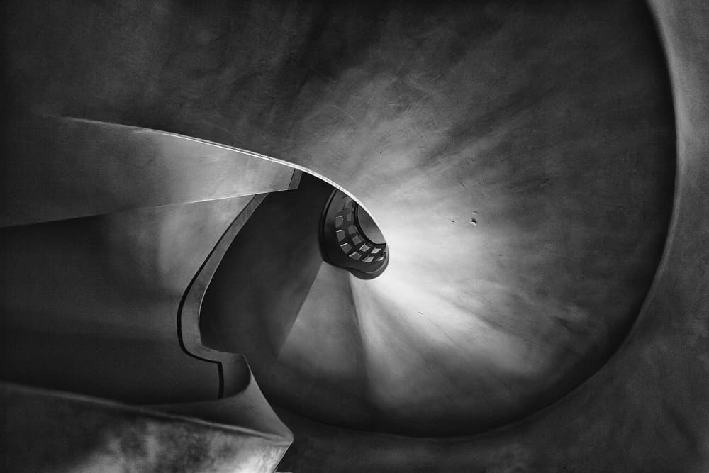 Abstract Spiral Staircase by Holger Droste — canvas wall art