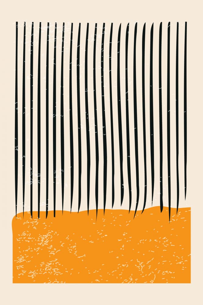 Orange Abstract Lines by jay stanley — canvas wall art