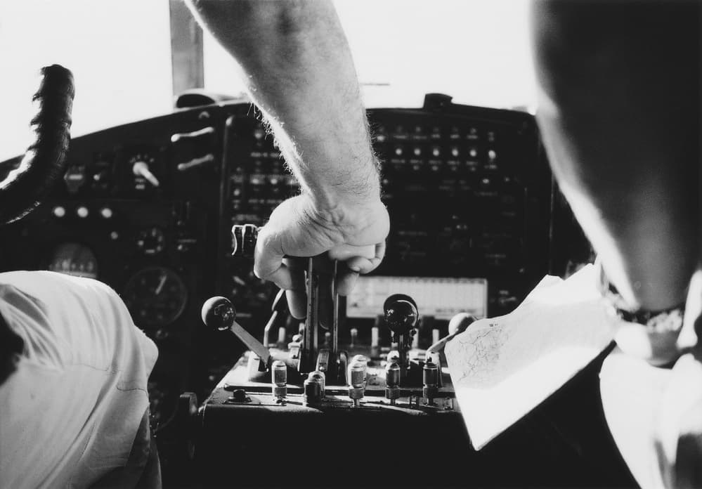 Classic Flight Controls by Peter Hrabinsky — canvas wall art