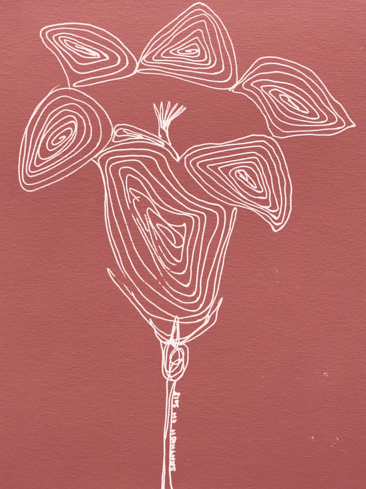 Organic Line Flower by Santhosh ch — canvas wall art