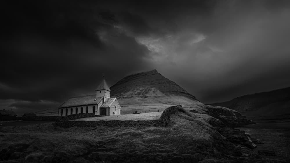 Moody Mountain Church by Kenneth-Wei Zeng — canvas wall art