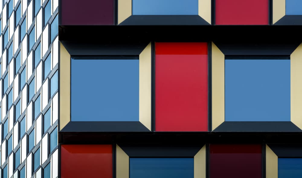 Vibrant Architectural Grid by Stephan Rückert — canvas wall art