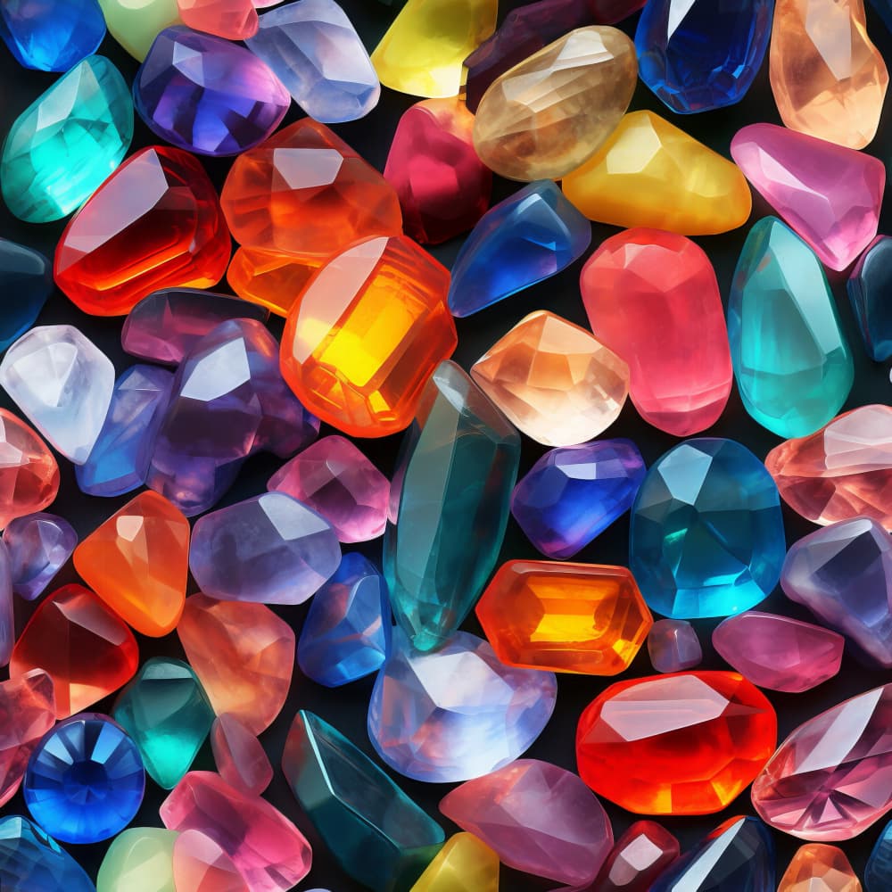 Sparkling Colorful Gems by Bilge Paksoylu — canvas wall art