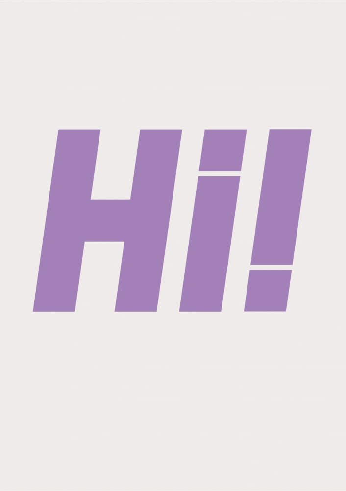 Modern Hi Message by FINE FINE STUFF — canvas wall art