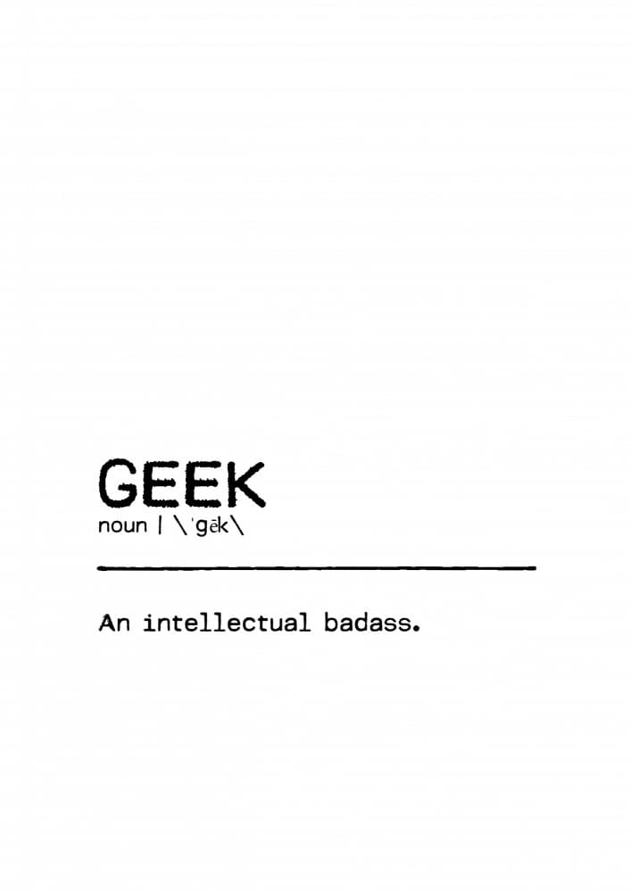 Quote Geek Badass by Orara Studio — canvas wall art